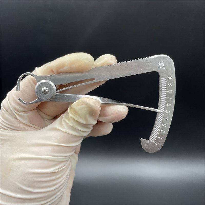 牙科材料齿科口腔器械 测量内冠卡尺金属卡尺 三角尺义齿工具